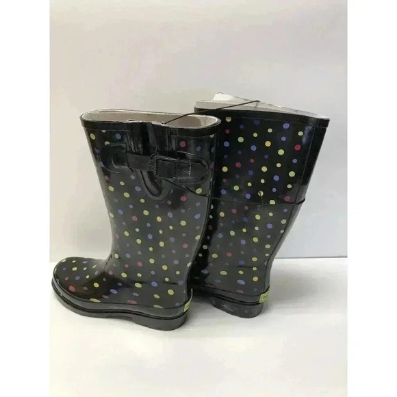Western Chief Womens Printed polkadot Tall Waterproof Rain Boot new - Picture 4 of 8